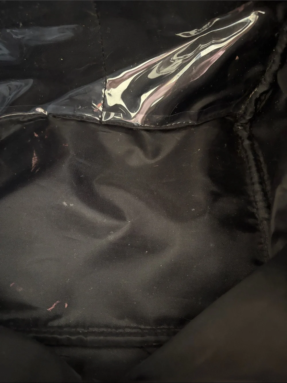 Calvin Klein Black Embossed Logo Cosmetic Case with Top Handle